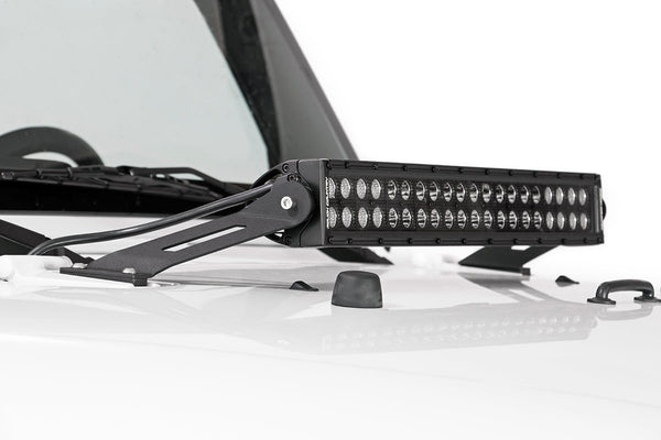 Rough Country - LED Light Mount - Hood - 20" - Jeep Wrangler JK/Wrangler Unlimited (07-18)