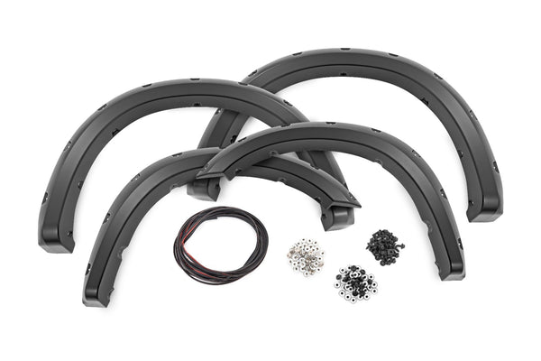Rough Country - Pocket Fender Flares - PRV Delmonico Red - Ram 2500/3500 2WD/4WD (2019-2025)