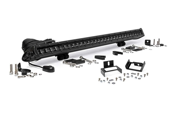 Rough Country - LED Light Kit - Grill Mount - 30" Black Single Row - Ford F-250/F-350 Super Duty (11-16)