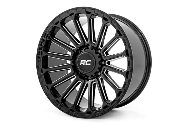 Rough Country - Rough Country 97 Series Wheel/One-Piece/Gloss Black/22x10/6x5.5/-25mm