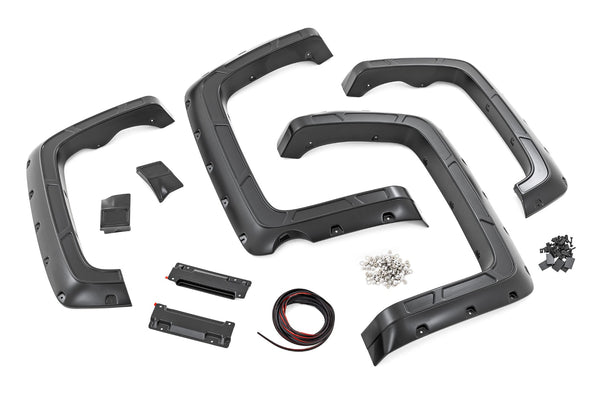 Rough Country - Fender Flares - Defender l 5'9" Bed - G7C Red Hot - Chevy Silverado 1500 (14-18 & Classic)