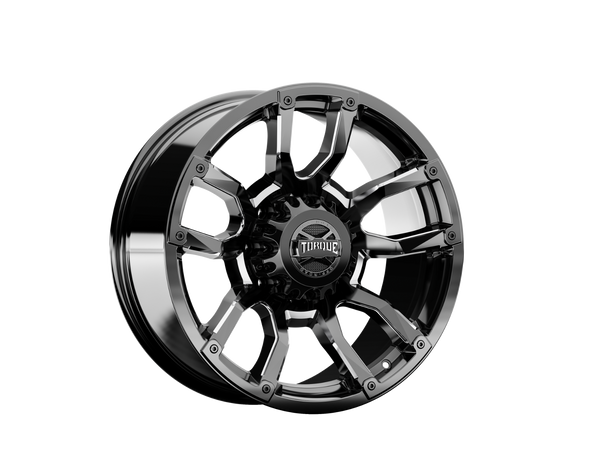 Rough Country - Torque Impact/Gloss Black w/Milled Accents/20x9/8x180/0mm