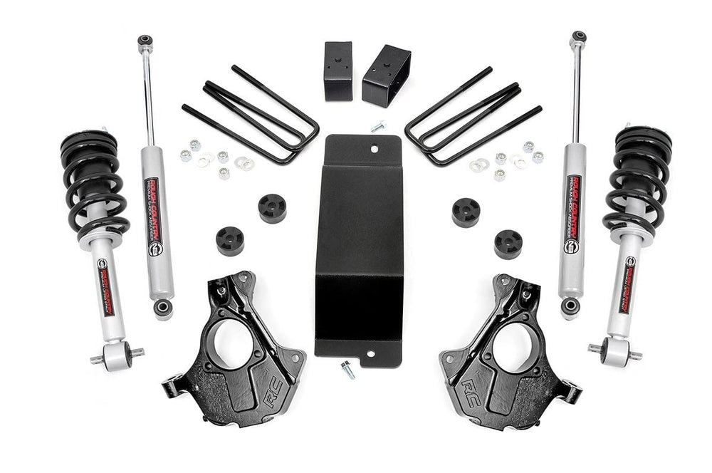 Rough Country - 3.5 Inch Lift Kit - Alu/Stamp Steel LCA - N3 Strut - Chevy/GMC 1500 (14-18 & Classic)