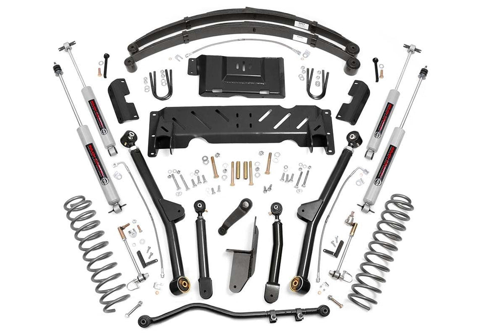 Rough Country - 4.5 Inch Lift Kit - Long Arm - RR Leaf's - Jeep Cherokee XJ 4WD (1984-2001)