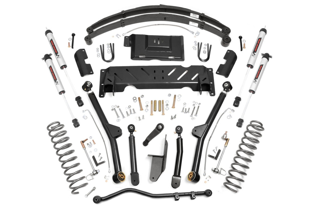 Rough Country - 4.5 Inch Lift Kit - Long Arm - RR Leaf's - V2 - Jeep Cherokee XJ 4WD (84-01)