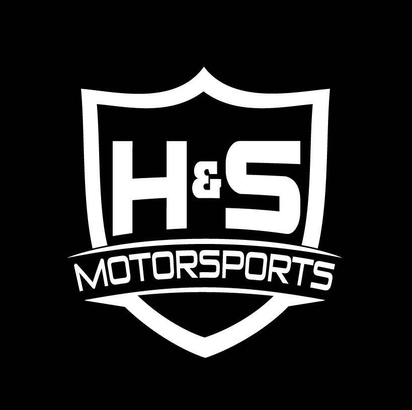 H & S H&S Motorsports Logo Vinyl Decal - Flat Black, 10