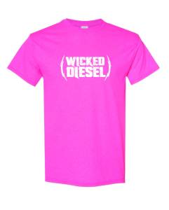 Pink Short Sleeve Wicked Diesel T-Shirt 