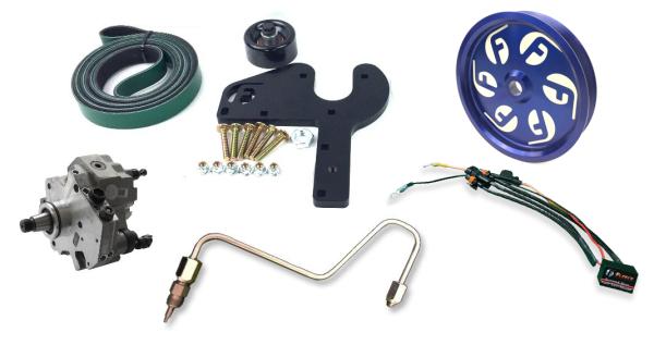 Fleece Performance - Fleece Performance 2013-2018 6.7L Cummins Deluxe Dual Pump Kit W/CP3K Blue Pulley Fleece Performance FPE-DPK-67-36-3K-DX-BL