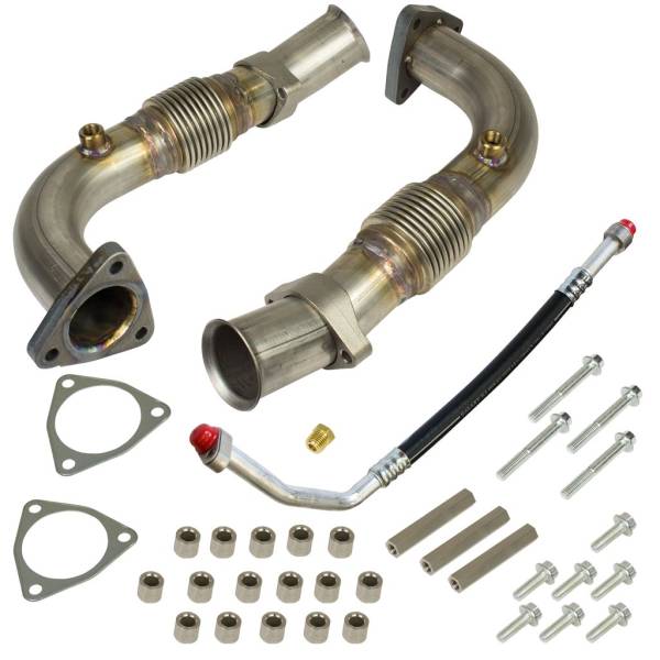 BD Diesel - BD Diesel UpPipes Kit - Ford 2008-2010 6.4L - Exhaust Manifolds Required 1043908