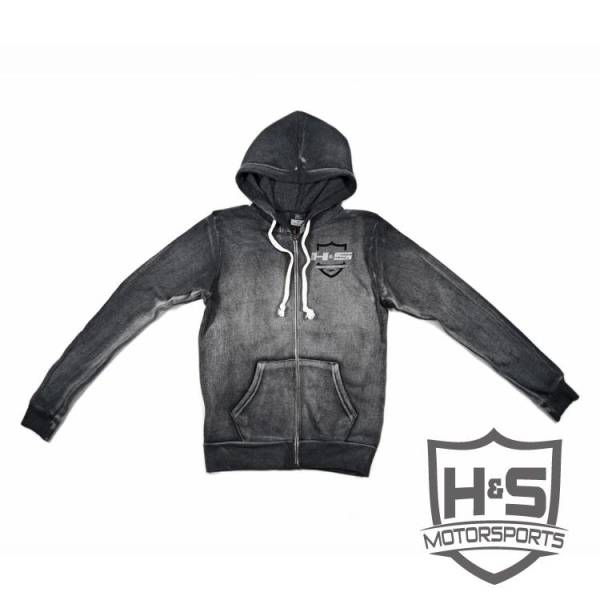 H&S Motorsports - H & S Women's Zip-Up Hoodie - Grey - Size S