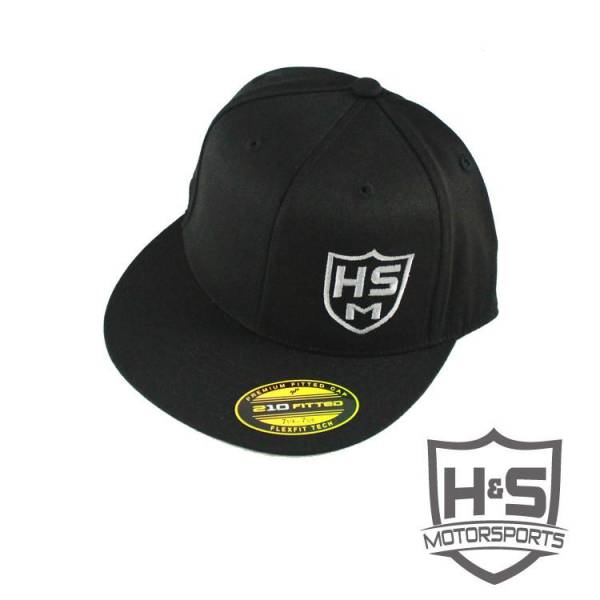 H&S Motorsports - H & S Fitted "Shield" Hat - Black - Size 6 7/8" - 7 1/4" (S/M)
