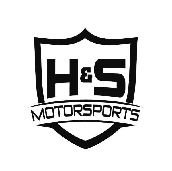 H&S Motorsports - H & S H&S Motorsports Logo Vinyl Decal -  Flat Black, 6" TALL