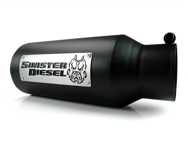 Sinister Diesel - Sinister Diesel Dual Wall Exhaust Tip 4" to 5" Black SD-4-5-BLK-15