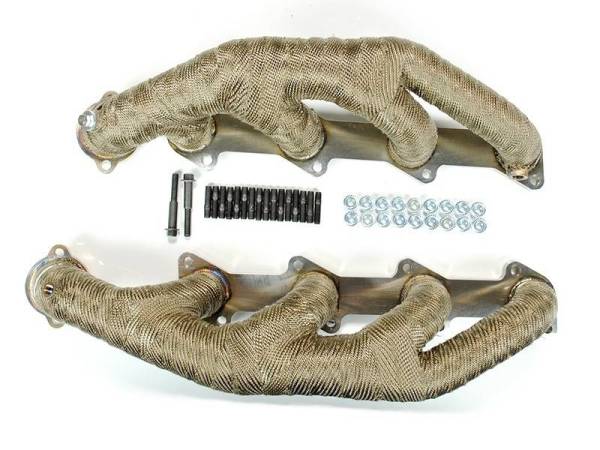 Sinister Diesel - Sinister Diesel Exhaust Headers for Ford Powerstroke 2003-2007 6.0L (Heat Wrap) SD-HDRS-6.0-W