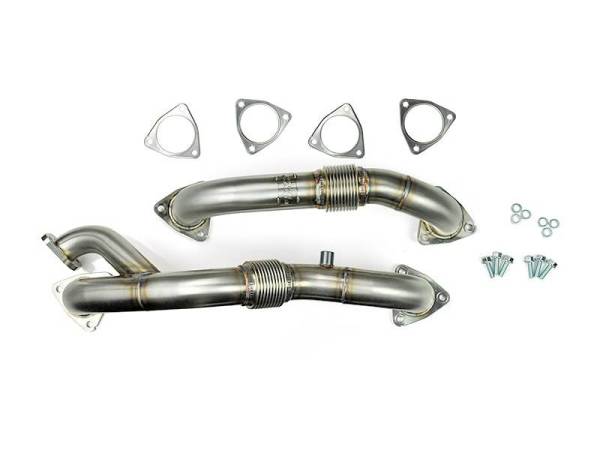 Sinister Diesel - Sinister Diesel Up-Pipes for 2008-2010 Ford 6.4L w/ EGR Provision (Raw) SD-UPPIPE-6.4-EGR