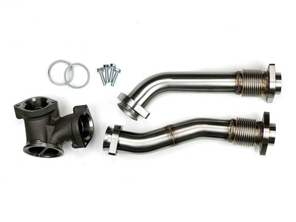 Sinister Diesel - Sinister Diesel Up-Pipes for 1999.5-2003 Ford Powerstroke 7.3L (Raw) SD-UPPIPE-7.3
