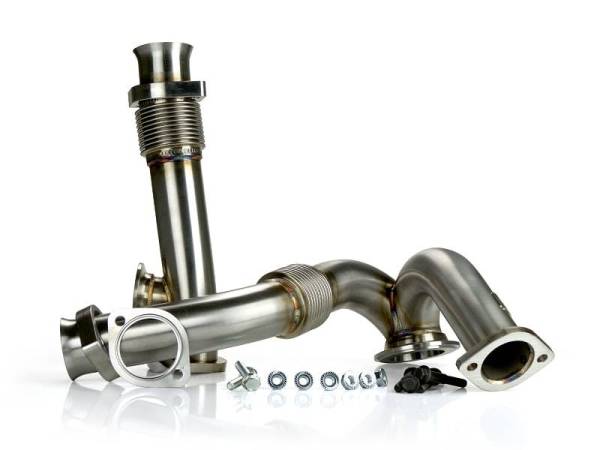 Sinister Diesel - Sinister Diesel Y-Pipes for 2003 Ford 6.0L (Raw) w/ EGR Provision SD-YPIPE-6.0-EGR-RC