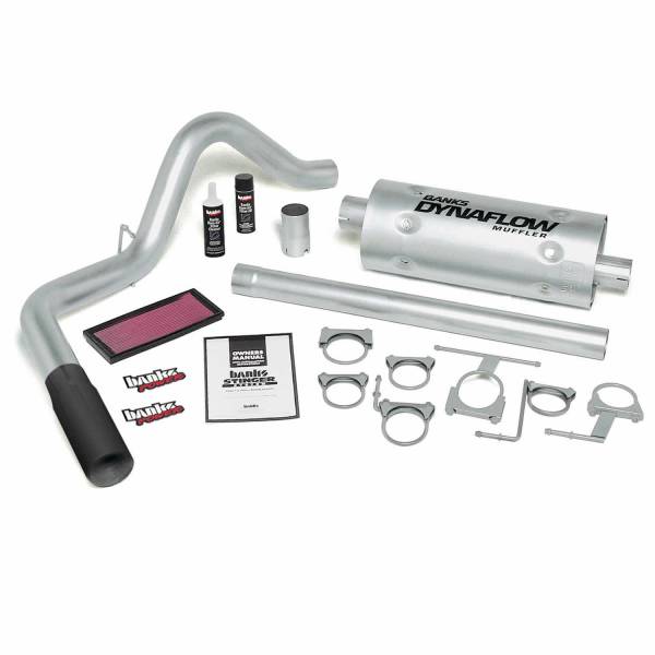 Banks Power - Banks Power Stinger Bundle Power System W/Single Exit Exhaust Black Tip 96-97 Ford 460 EC/CC 49254-B