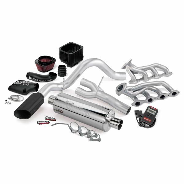 Banks Power - Banks Power PowerPack Bundle Complete Power System W/AutoMind Programmer Black Tailpipe 03-06 Chevy 4.8-5.3L EC/CC-SB  48064-B