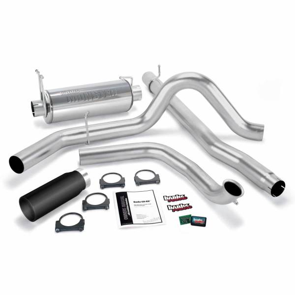 Banks Power - Banks Power Git-Kit Bundle Power System W/Single Exit Exhaust Black Tip 99-03 Ford 7.3L without Catalytic Converter 47512-B