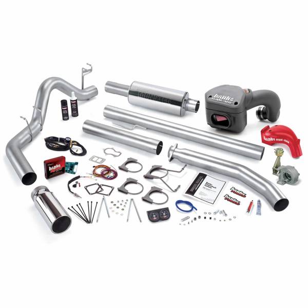 Banks Power - Banks Power PowerPack Bundle Complete Power System W/Single Exit Exhaust Chrome Tip 02 Dodge 5.9L Extended Cab 245hp 49399