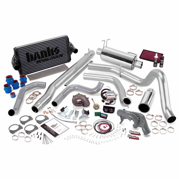 Banks Power - Banks Power PowerPack Bundle Complete Power System W/Single Exit Exhaust Chrome Tip 99.5 Ford 7.3L F250/F350 Automatic Transmission 47541