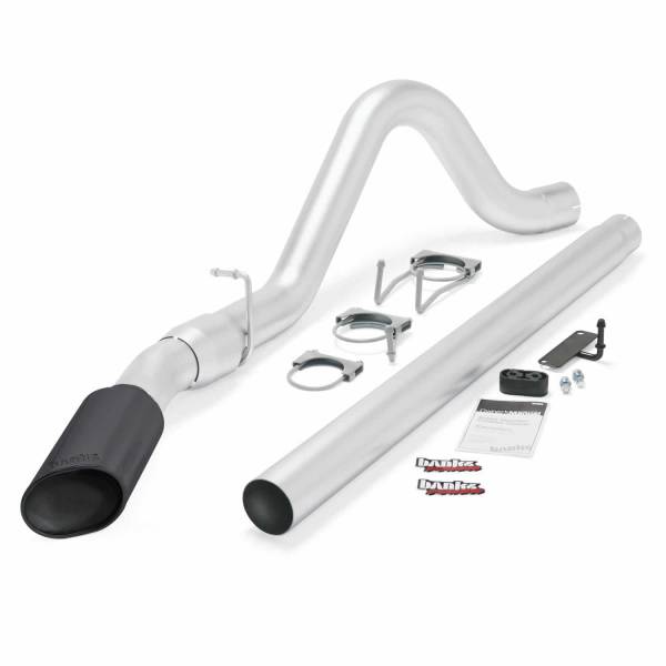 Banks Power - Banks Power Monster Exhaust System Single Exit Black Tip 08-10 Ford 6.4L All Cab and Bed Lengths 49781-B