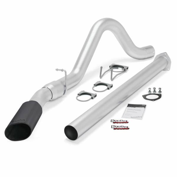 Banks Power - Banks Power Monster Exhaust System Single Exit Black Tip 15-16 F250/F350/450 CCSB-CCLB 49792-B