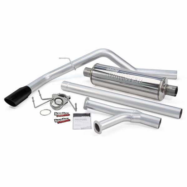 Banks Power - Banks Power Monster Exhaust System Single Exit Black Tip 07-08 Toyota Tundra 5.7L CMSB And RCSB/RCLB/DCSB/DCLB 48132-B