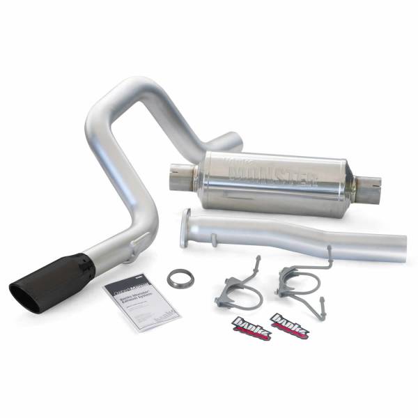 Banks Power - Banks Power Monster Exhaust System Single Exit Black Round Tip 07-14 Toyota 4.0 FJ Cruiser 48141-B