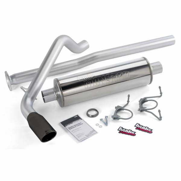 Banks Power - Banks Power Monster Exhaust System Single Exit Black Tip 13-14 Toyota Tacoma 4.0L ECLB-DCLB 48139-B