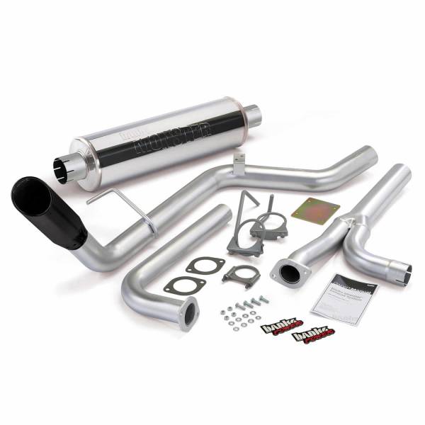 Banks Power - Banks Power Monster Exhaust System Single Exit Black Tip 04-15 Nissan 4.0L Frontier All Cab/Beds 48125-B