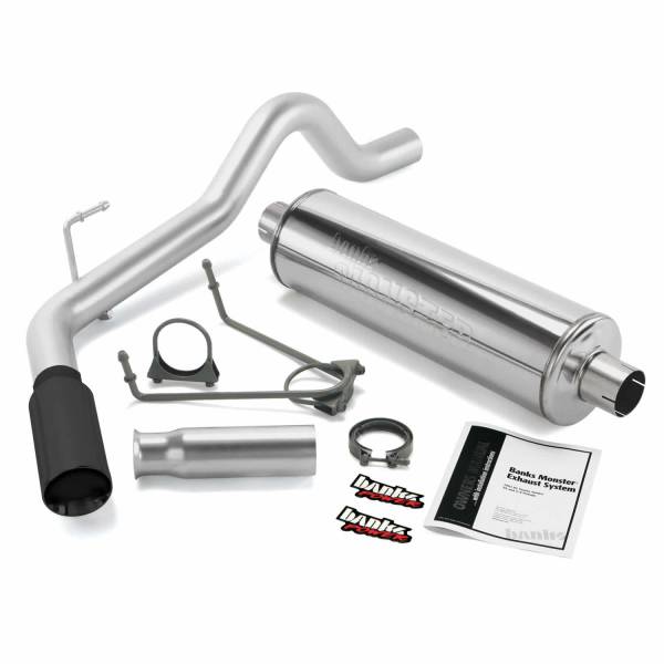 Banks Power - Banks Power Monster Exhaust System Single Exit Black Tip 00-06 Toyota 3.4L 4.0L 4.7L Tundra 48130-B