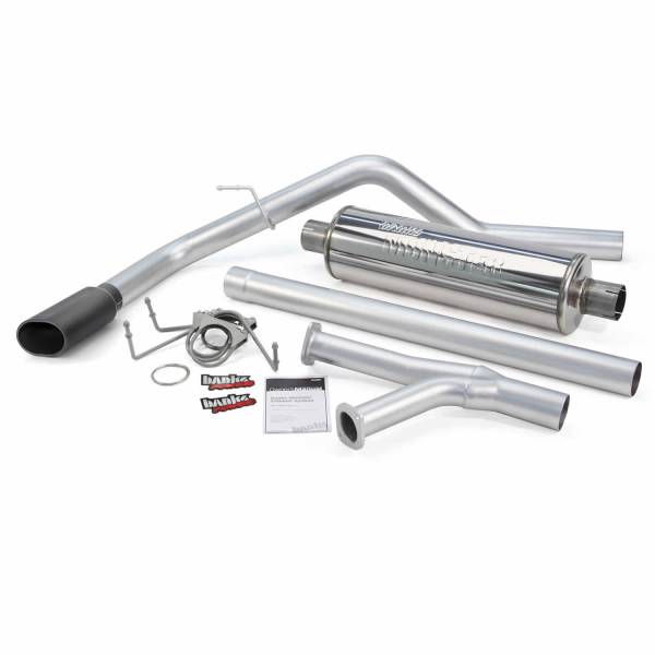 Banks Power - Banks Power Monster Exhaust System Single Exit Black Tip 09-19 Toyota Tundra 4.6/5.7L DCMB-CMSB 48140-B