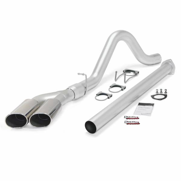 Banks Power - Banks Power Monster Exhaust System Single Exit Dual Chrome Ob Round Tips 15 Ford Super Duty 6.7L Diesel 49793