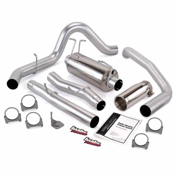Banks Power - Banks Power Monster Exhaust System Single Exit Chrome Round Tip 03-07 Ford 6.0L ECSB 48784