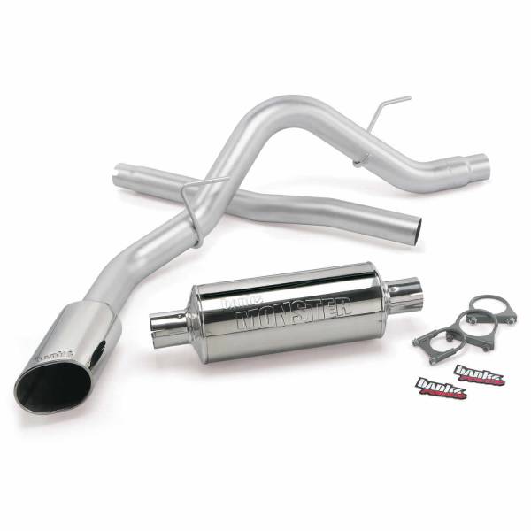 Banks Power - Banks Power Monster Exhaust System Single Exit Chrome Ob Round Tip Ford 6.2L F-150 Raptor 10 ECSB and 11-14 ECSB-CCSB to 48755