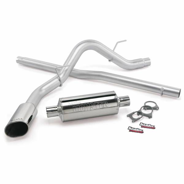 Banks Power - Banks Power Monster Exhaust System Single Exit Chrome Ob Round Tip 06-08 Ford F-150/Lincoln CCMB 48744