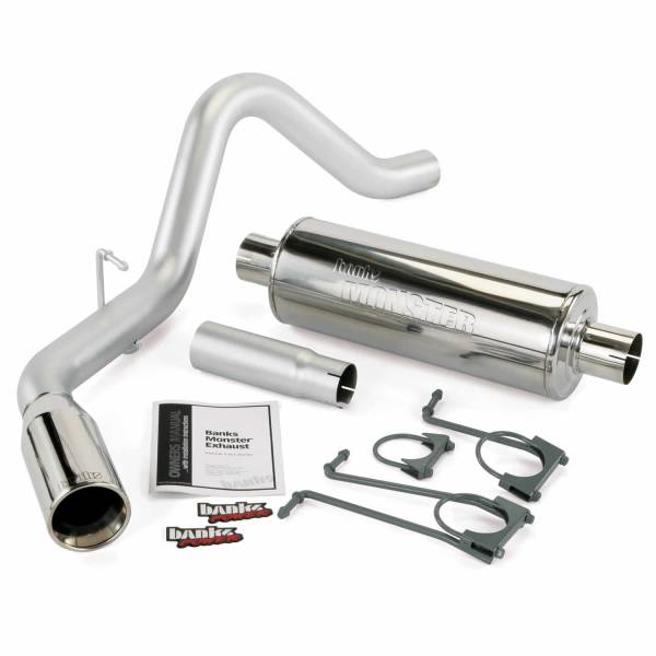 Banks Power - Banks Power Monster Exhaust System Single Exit Chrome Tip 05-06 Ford 5.4/6.8L S/D Super Duty Truck 48724