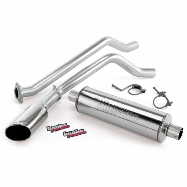 Banks Power - Banks Power Monster Exhaust System Single Exit Chrome Ob Round Tip 11 Chevy 6.0L 2500HD CCSB 48352