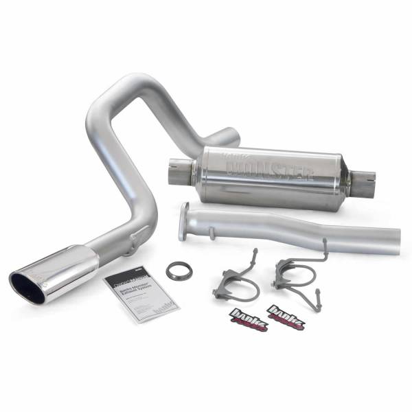 Banks Power - Banks Power Monster Exhaust System Single Exit Chrome Ob Round Tip 07-14 Toyota 4.0 FJ Cruiser 48142