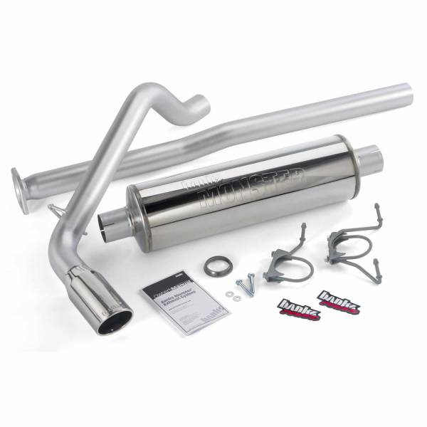 Banks Power - Banks Power Monster Exhaust System Single Exit Chrome Tip 05-12 Toyota 4.0L Tacoma ECLB-DCLB 48138