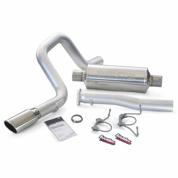 Banks Power - Banks Power Monster Exhaust System Single Exit Chrome Round Tip 07-14 Toyota 4.0 FJ Cruiser 48141