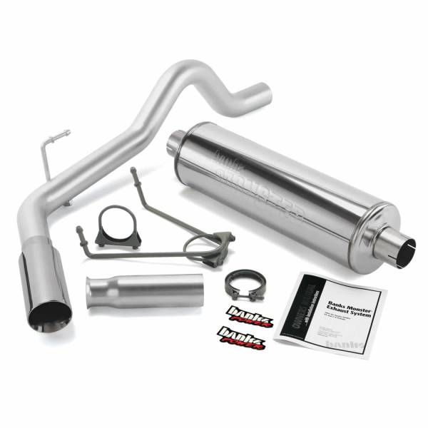 Banks Power - Banks Power Monster Exhaust System Single Exit Chrome Tip 00-06 Toyota 3.4L 4.0L 4.7L Tundra 48130