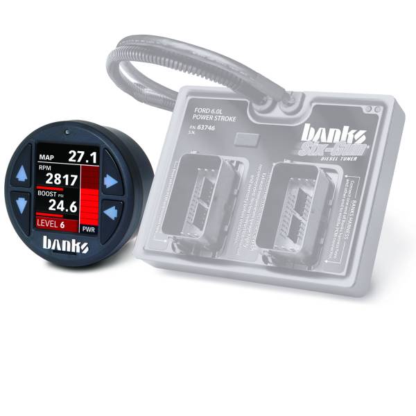 Banks Power - Banks Power Six-Gun Diesel Tuner with Banks iDash 1.8 Super Gauge for use with 2003-2007 Ford 6.0 Truck/2003-2005 Excursion 61424