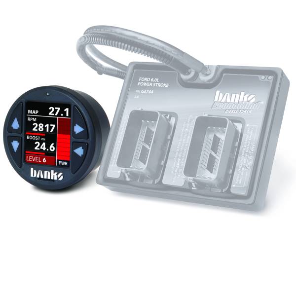 Banks Power - Banks Power Economind Diesel Tuner (PowerPack calibration) with Banks iDash 1.8 Super Gauge for use with 2003-2007 Ford 6.0 Truck/2003-2005 Excursion 61421