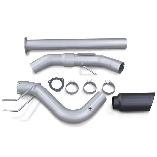 Banks Power - Banks Power Monster Exhaust System Single Exit Black Ob Round Tip 2017-2019 Ford Super Duty 6.7L Diesel 49794-B