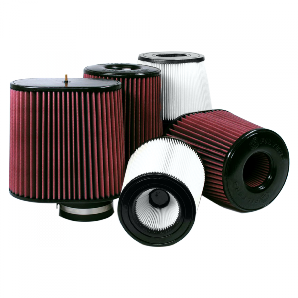 S&B Filters - S&B Air Filters for Competitors Intakes AFE XX-90008 Dry Extendable White - CR-90008D