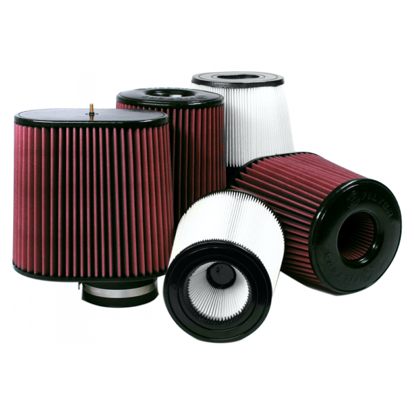 S&B Filters - S&B Air Filters for Competitors Intakes AFE XX-90021 Dry Extendable White - CR-90021D