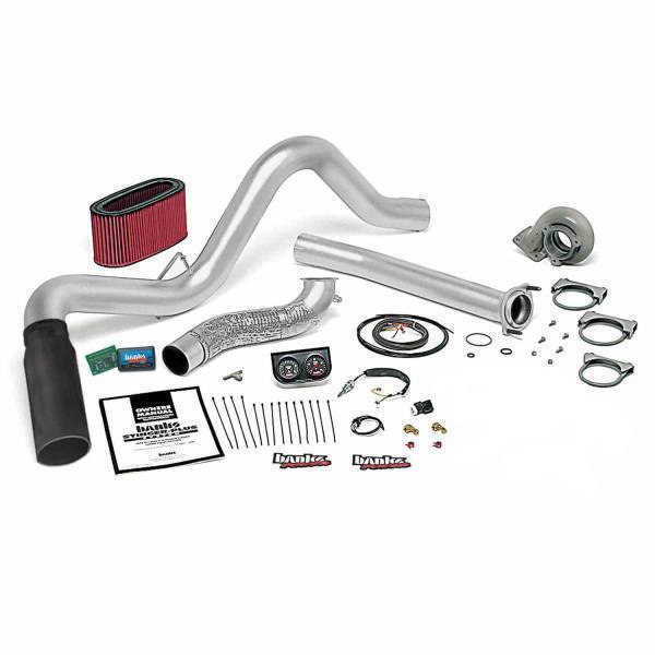 Banks Power - Banks Power Stinger Plus Bundle Power System W/Single Exit Exhaust Black Tip 95.5-97 Ford 7.3L Manual Transmission 48560-B